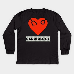 Cardiology, Heart, Stethoscope Kids Long Sleeve T-Shirt